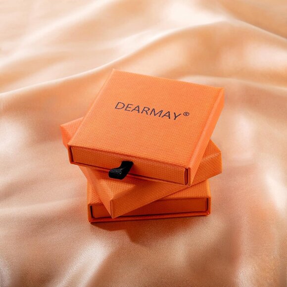 Women's Gold Bracelet Pack DEARMAY 14K Plated Dainty Stackable Cuban Paperclip - Picture 8 of 8